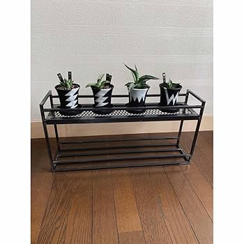 アイアンシェルフ　アイアンラック　植物棚　インダストリアル アガベ　多肉植物 Amazon｜ノーブランド品アイアンシェルフ植物棚ボタニカル